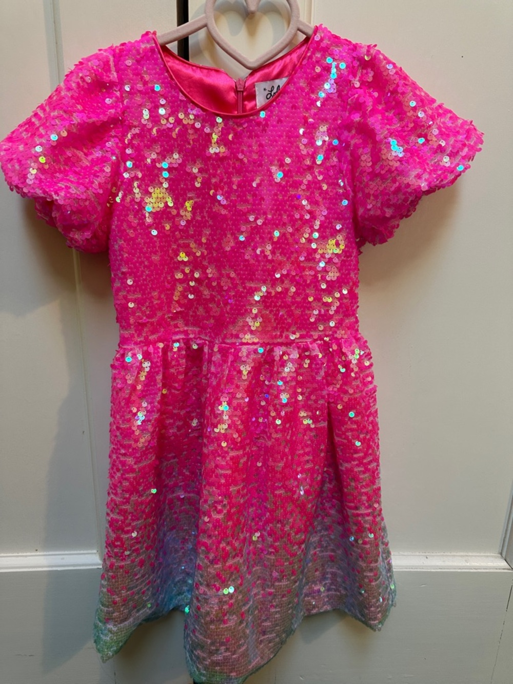 Lola + The Boys Hot Pink Sequin Dress